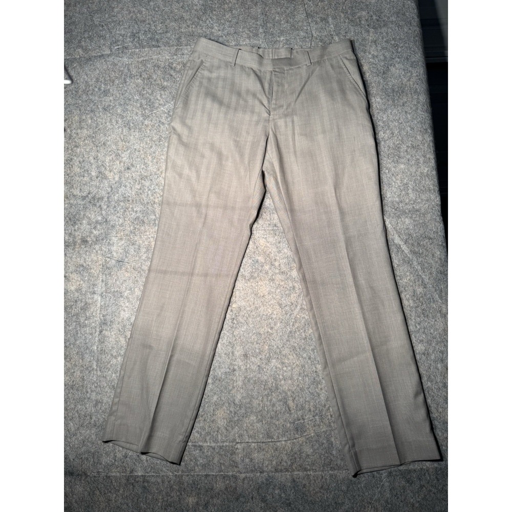 Perry Ellis Portfolio Straight Dress Pants Men's‎ Size 34/32 Gray City Pair
